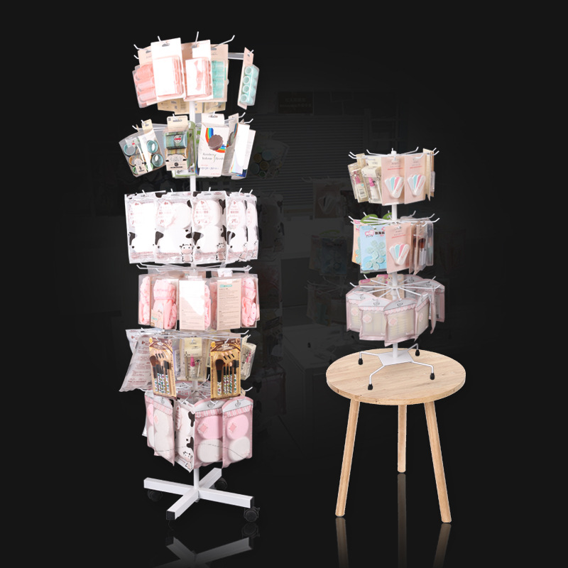 Hook Rotating Display Stand Movable Seven-Layer Movable Five-Layer Jewelry Display Shelf Metal Showing Stand Hook