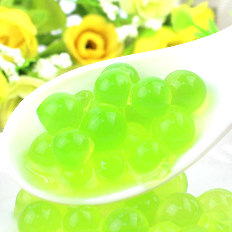 奕方青苹果爆爆蛋 爆珠青苹果爆爆珠 奶茶原料寒天爆爆珠1.2kg