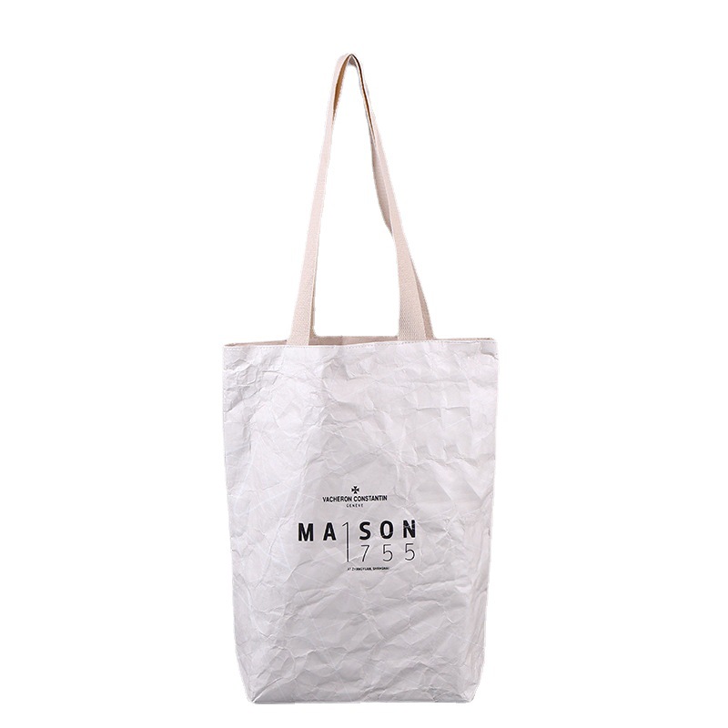 Wholesale Spot Washing and Rubbing Pattern Tote Bag Customizable DuPont Paper Bag Plain Printed Logo Tear-Proof Tyvek