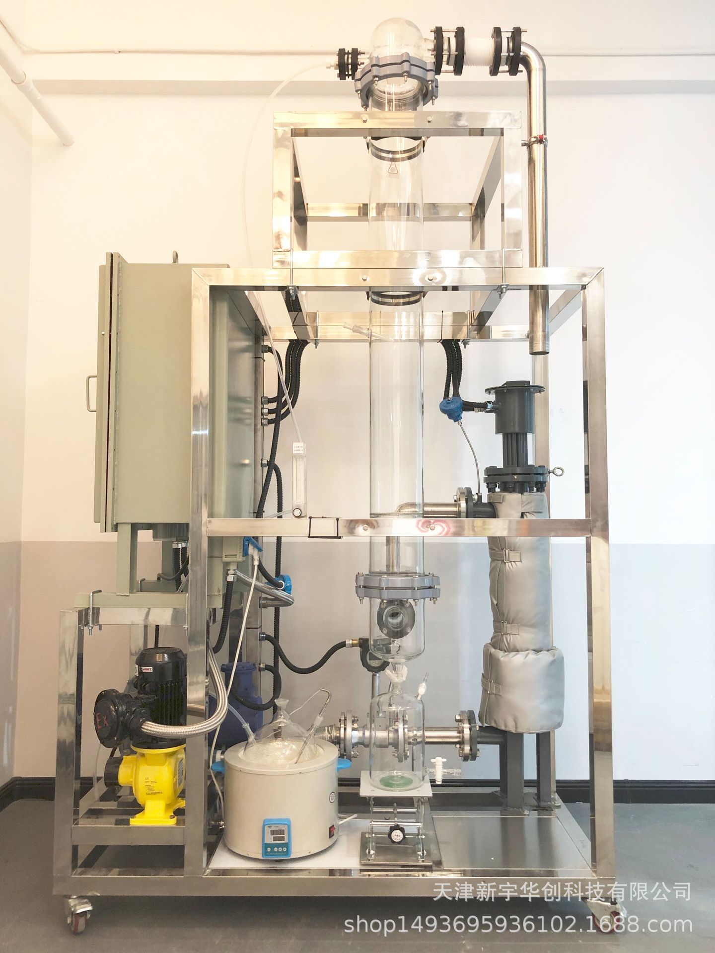 定制实验精馏塔共沸精馏塔萃取精馏塔反应精馏塔混酸汽提塔