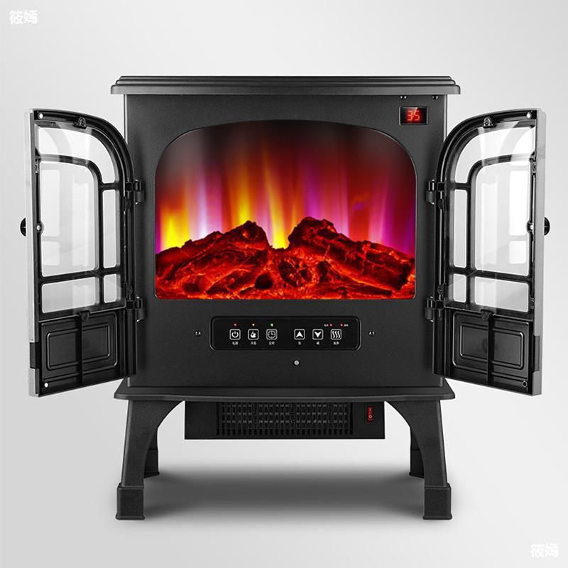 Household European-Style Electric Fireplace 3D Simulation Energy-Saving Flame Mountain Heating Gas Stove Quick Heating Office Heater Warm Air Blower