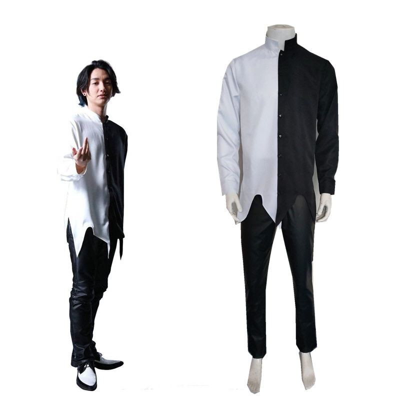 托雷基亚衬衣人间体衣服同款衬衫黑白泰迦cosplay特雾崎上衣皮裤