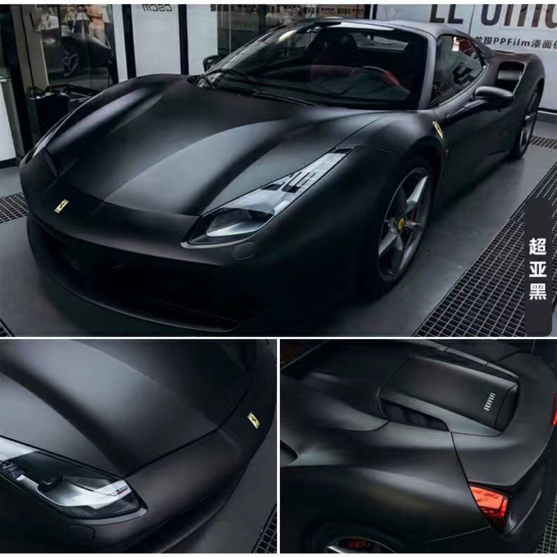 车膜贴膜全车亮黑磨砂黑电光黑哑光陶瓷磨砂黑车衣车身改色膜