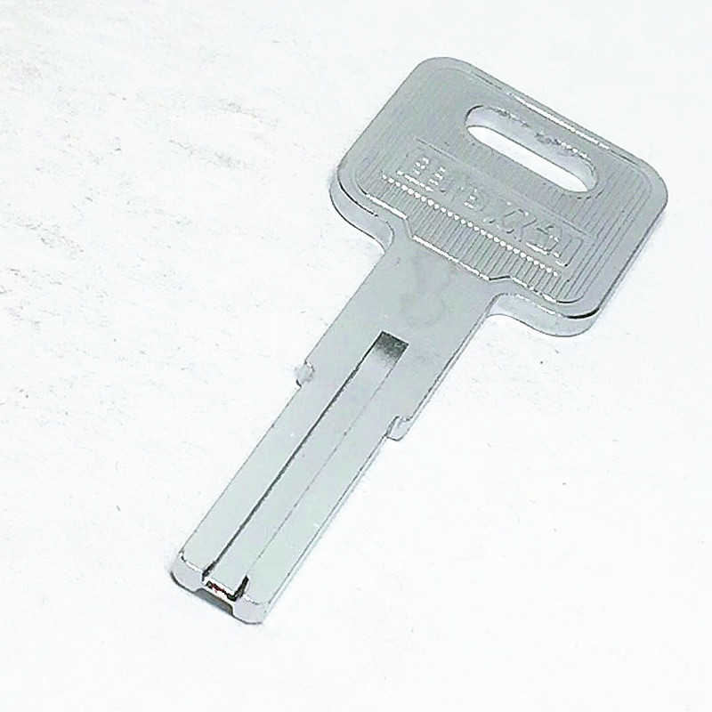 方柄纯铜电镀老款佳恒双剑长颈短型双面叶片内铣槽防盗锁钥匙胚子