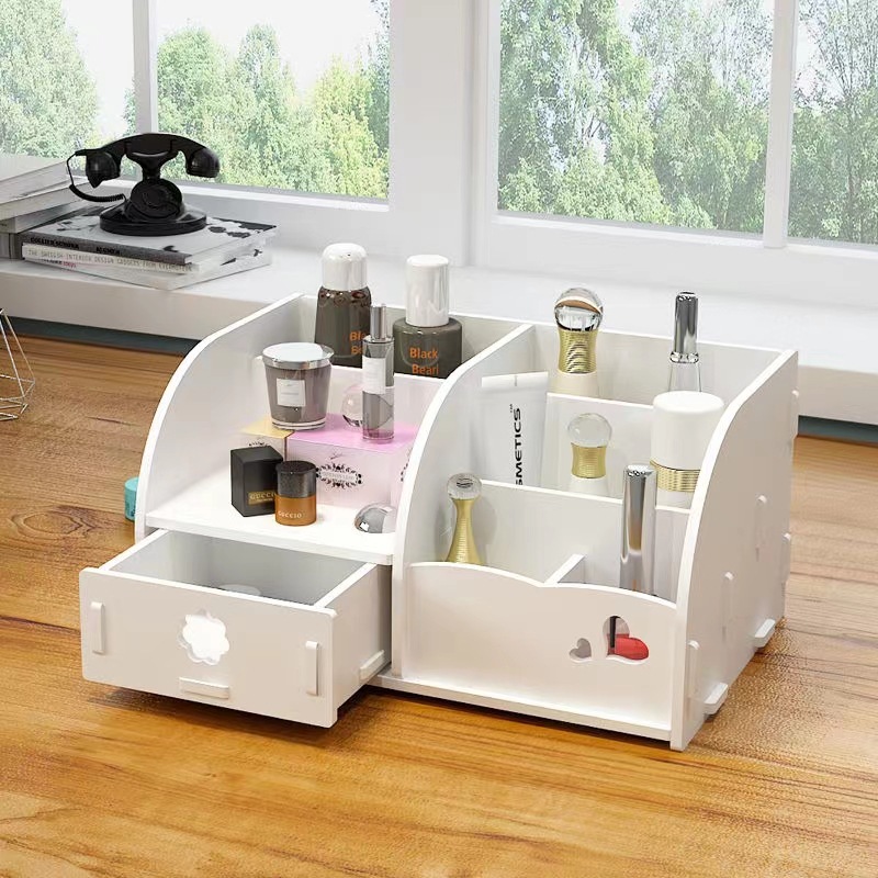 Simple Desktop Cosmetics Storage Box DIY Drawer Dresser Skin Care Products Storage Rack Wash Table Rack