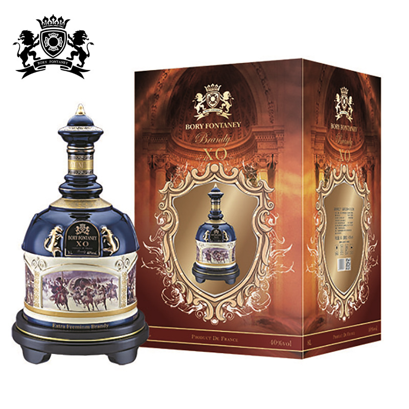 路易斯王子8l皇家城堡xo洋酒葡萄原汁白兰地酒柜礼盒收藏摆设