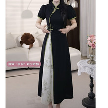 【知江南】高级感时尚夏季设计景致新中式盘扣收腰显瘦旗袍连衣裙