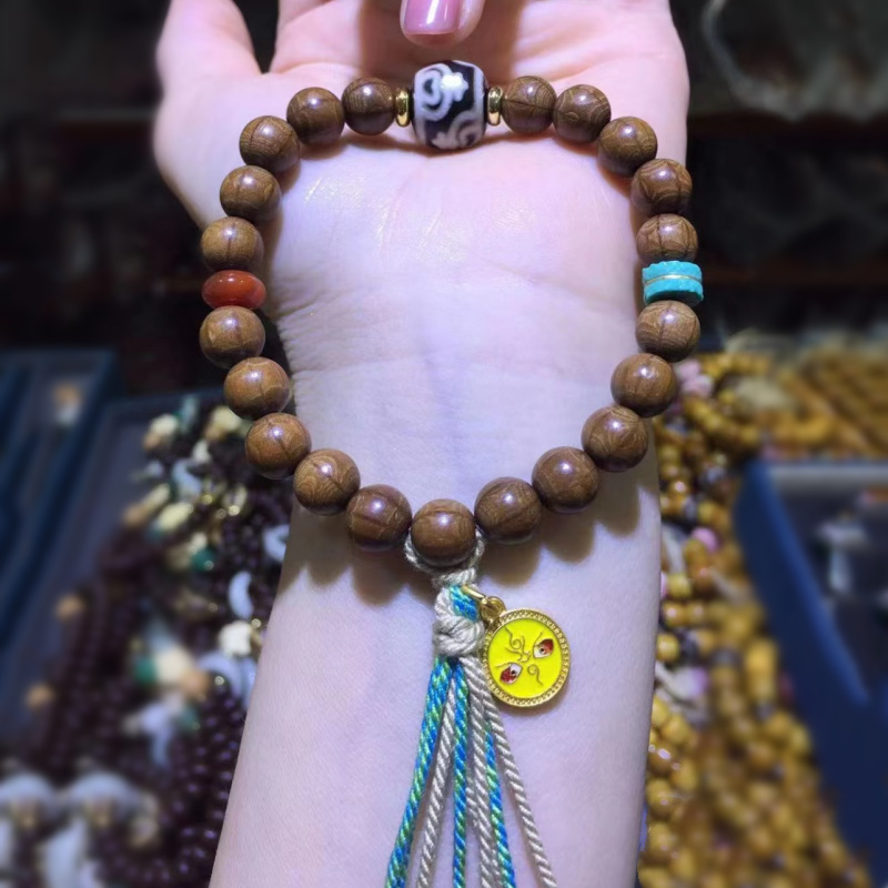 Scenic Spot Live Broadcast Supply Wholesale Abelia Single Ring Bracelet Turquoise Southern Red Agate Ornament Cultural Artifact Prayer Beads Bracelet Female