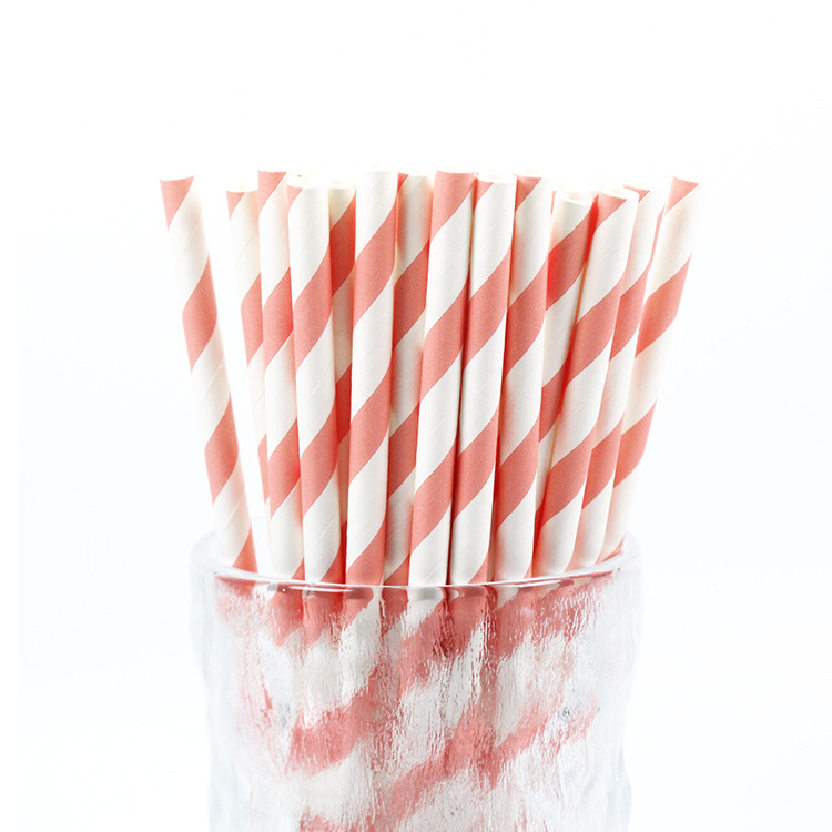 Paper Sucker Stripe Eco Paper Disposable Straws Paper Straws Biodegradable Paper Straws