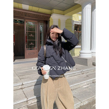 CZ ZHANG设计感斜襟立领90白鸭绒羽绒服女冬季保暖外套83480