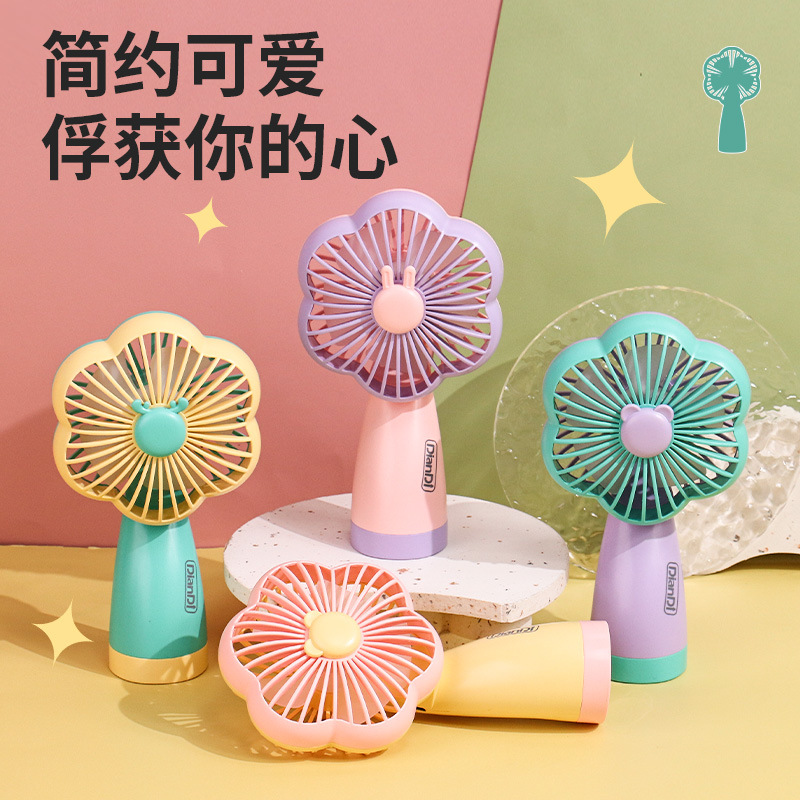 Drip Fan Cartoon Lantern Rechargeable Small Fan Portable Handheld USB Fan Promotional Gift Factory Direct Sales