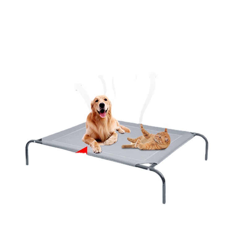 Cross-Border Removable and Washable Folding Metal Pet Bed Breathable Large Dog Camp Bed Dog Bed Portable Removable Pet Bed