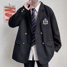 新款学院风西装领带套装男女帅气学生DK制服休闲西服潮流宽松班服