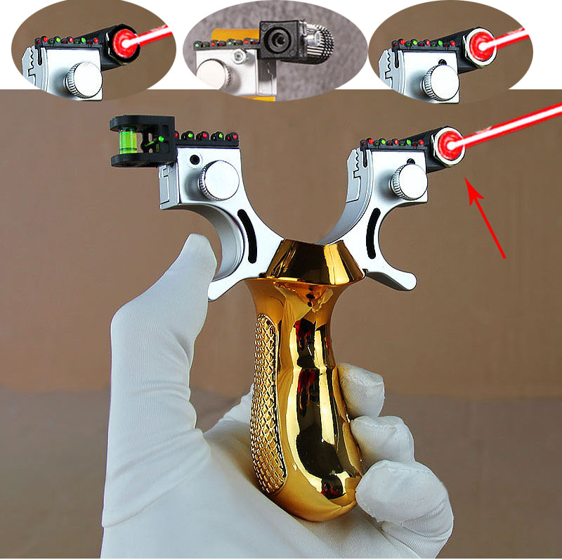 竞技弹弓大全弹弓暴力98k精准度户外快压单工激光红外线弹工成人