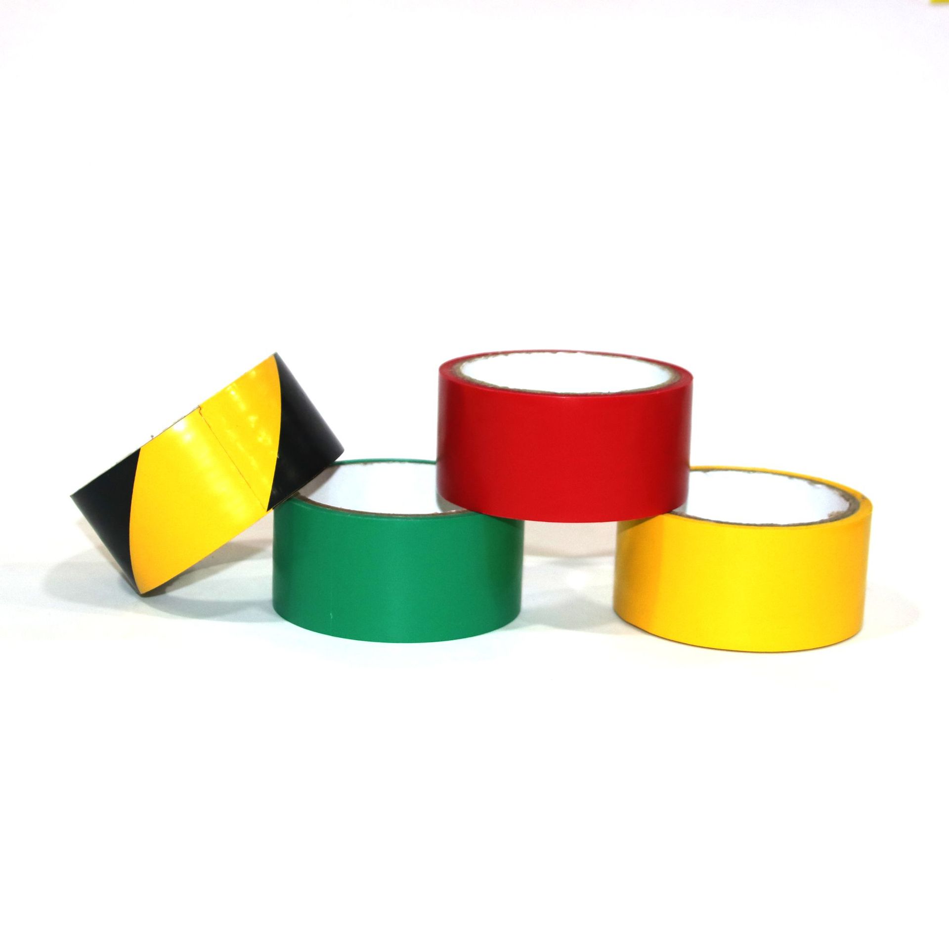 高粘pvc黑黄双色隔离线 警戒警示地标胶带 地面划线彩色定位胶带