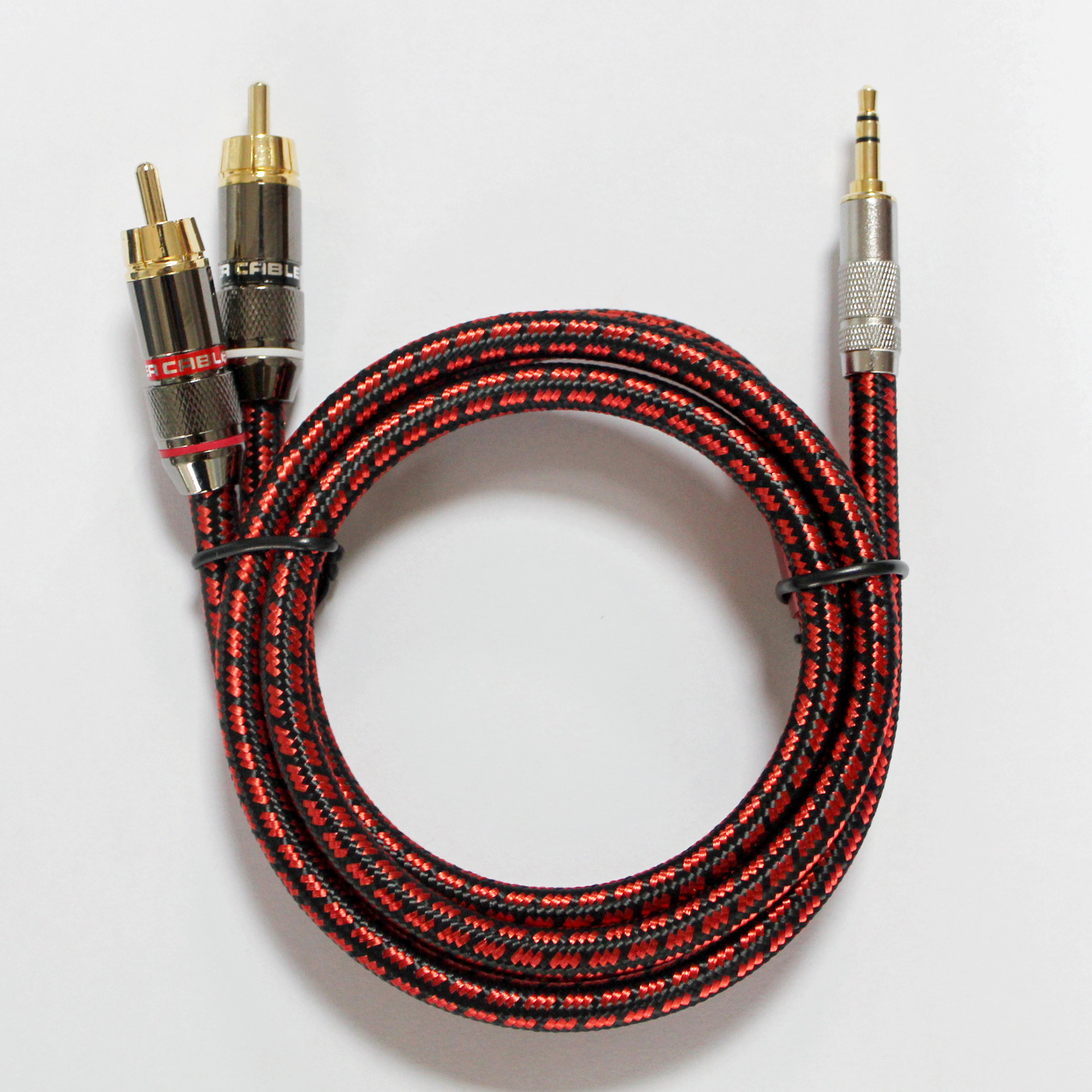 5一分二双莲花头rca适用电脑电视手机音响功放