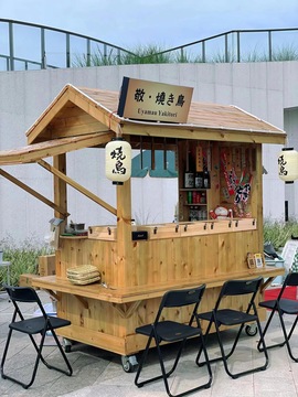 烧鸟摆摊车商用促销外卖可移动景区餐车展示夜市流动烧鸟摊位小吃