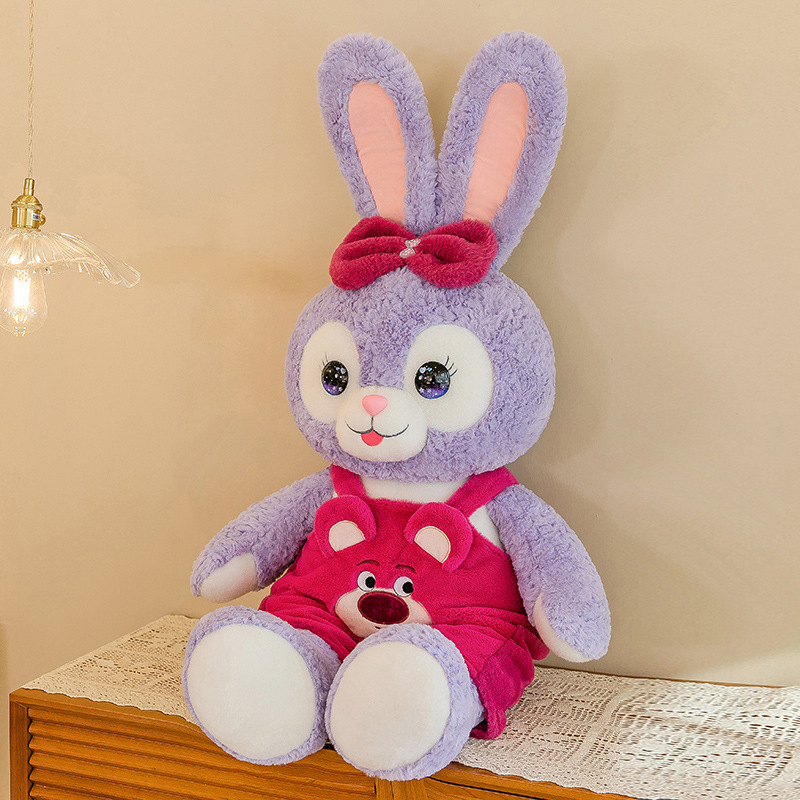 Genuine Purple Star Rabbit Plush Toy Pillow Dressing Star Rabbit Doll Female Birthday Gifts Children Doll