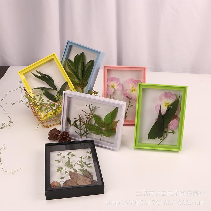 Plastic Hollow Photo Frame Diy Hollow 1.8cm Dried Flower Art Table-Top Picture Frame Wholesale Mounting Frame Spot