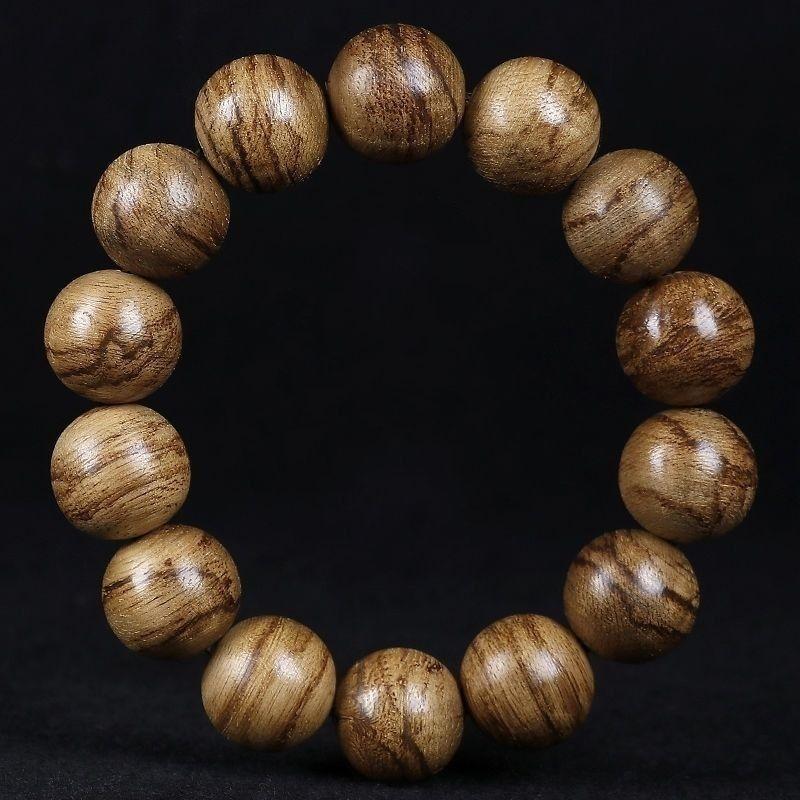 Authentic Vietnam Agarwood Bracelet Bracelet Ebony Pterocarpus Santalinus Yellow Pear Necklace Bracelet Men and Women Jewelry Buddha Beads