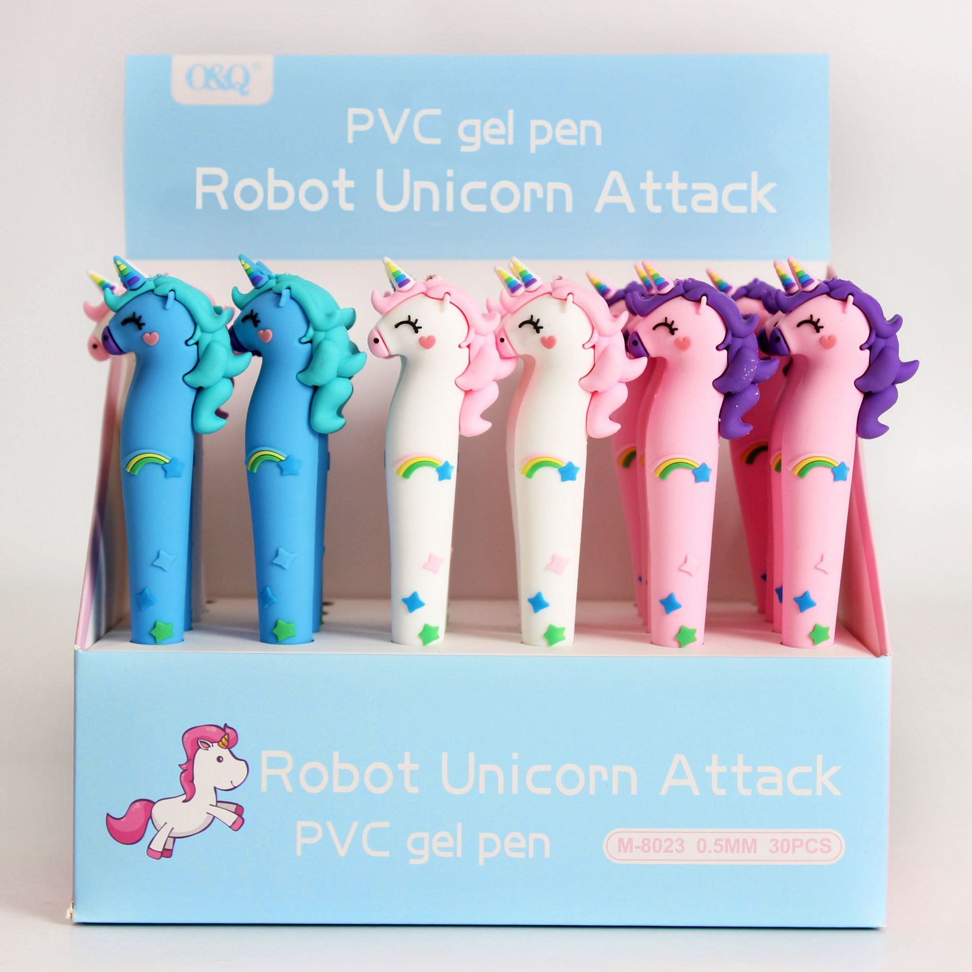 Cartoon Creative Shape Cute Unicorn Silicone Decompression Signature Gel Pen Student Gift Prize Water-Based Paint Pen