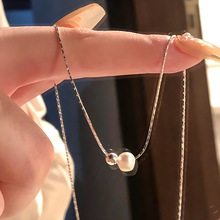 一件代发法式珍珠锁骨钛钢项链夏季2024年女款百搭颈链高级感配饰