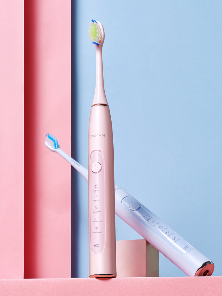 roaman罗曼t10标准声波电动牙刷成人情侣感应式充电家用防水软毛