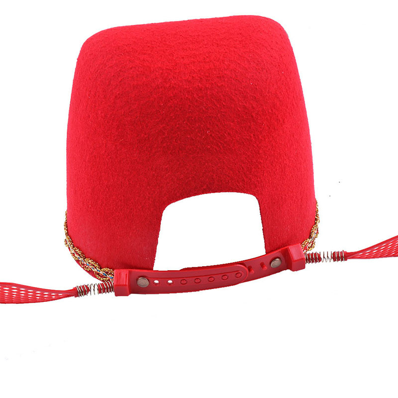 1古装成人儿童县官服帽子七品芝麻官帽子新郎状元帽财神红色帽子