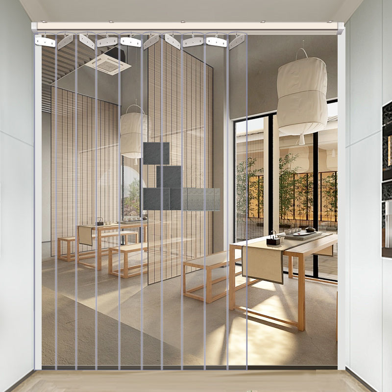 空调帘可推拉折叠挡风隔断帘店铺商用家用隔热透明塑料pvc软门帘