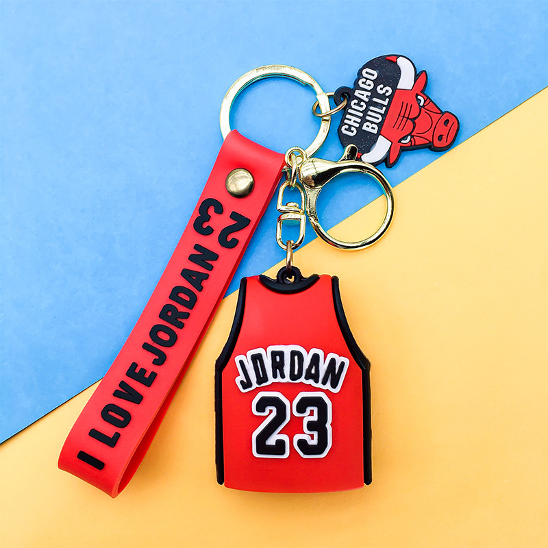 New Creative Men & Women Trendy Personalized Kobe Jersey Keychain Basketball Ornaments Bag Ornaments Small Gift Pendant