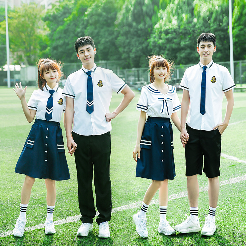 毕业季班服学院风校服套装学生初中生高中生jk衬衫朗诵合唱演出服