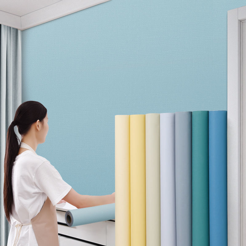 高品质200米大卷加厚墙壁纸自粘墙纸出租屋卧室房间厂家批发跨境