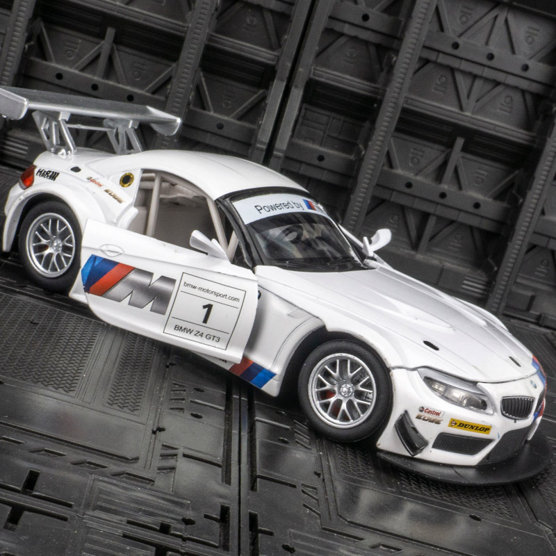 彩珀68260仿真宝马z4 gt3赛车合金模型汽车摆件赛道版玩具车男孩