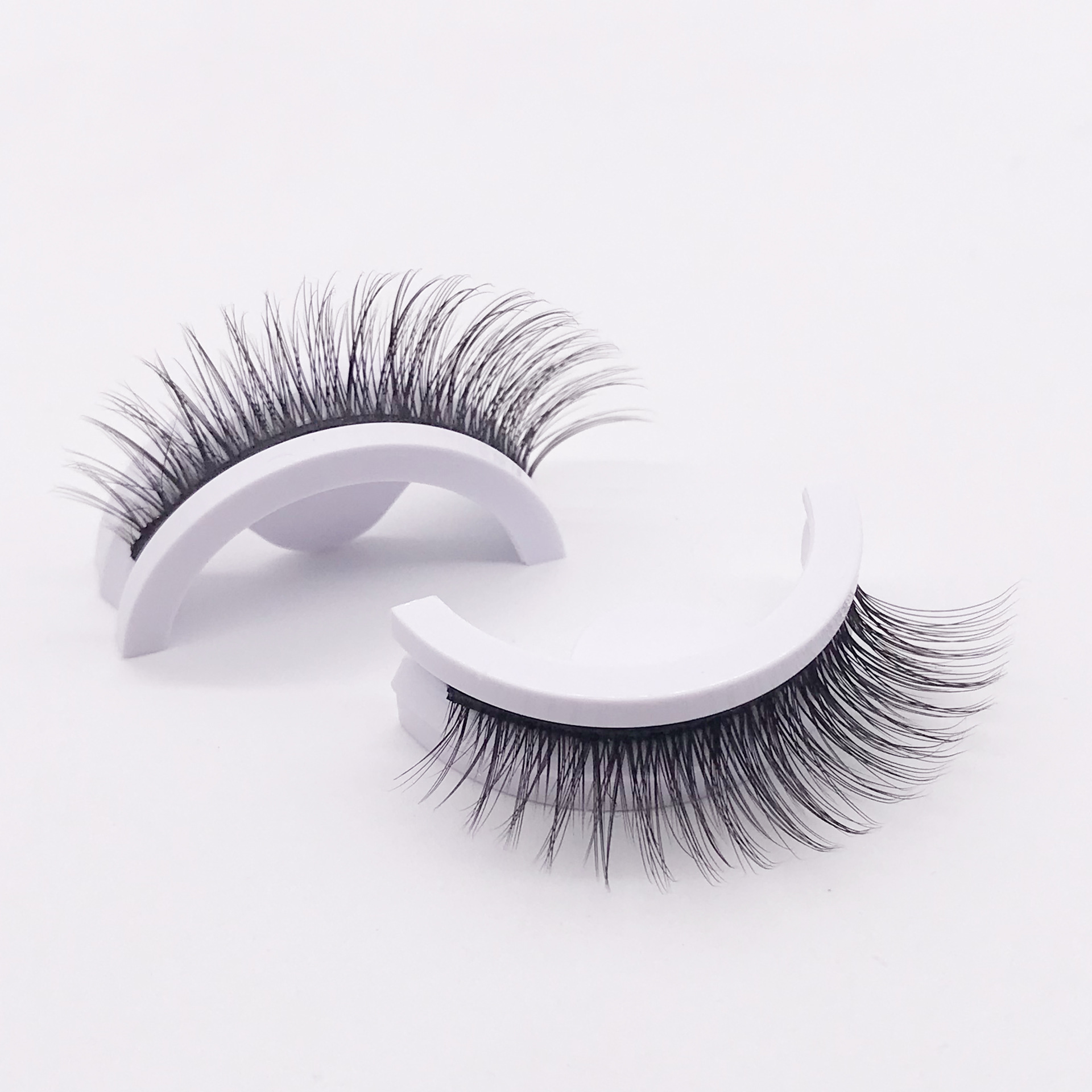 Hot Sale One-Pair Package Soft Self-Adhesive False Eyelashes Easy to Wear Double Adhesive Strip Self-Adhesive Eyelash Factory Wholesale
