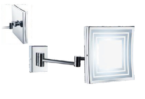 Wenzhou Huashiya 1018 Square Lens Led Beauty Cosmetic Mirror with Light