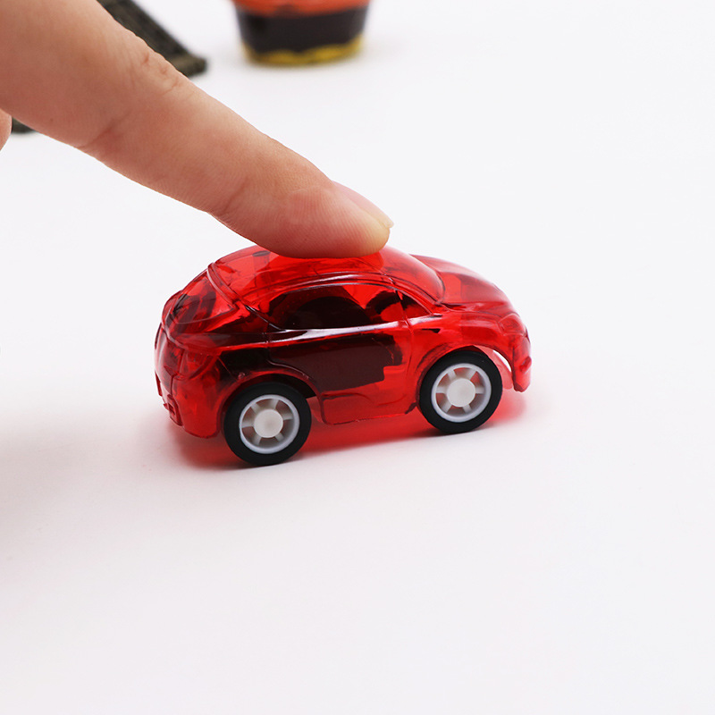 Children's Toy Car Small Toy Mini Cartoon Transparent Power Control Car Fun Toy Cross-Border Gift Toy