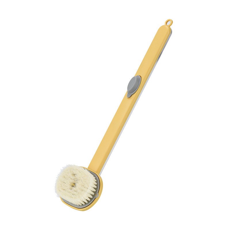 Long Handle Bath Brush Soft Bristles Back Rubbing Brush Exfoliating Back Cleaning Brush Body Bath Shower Gel Rub Back Brush