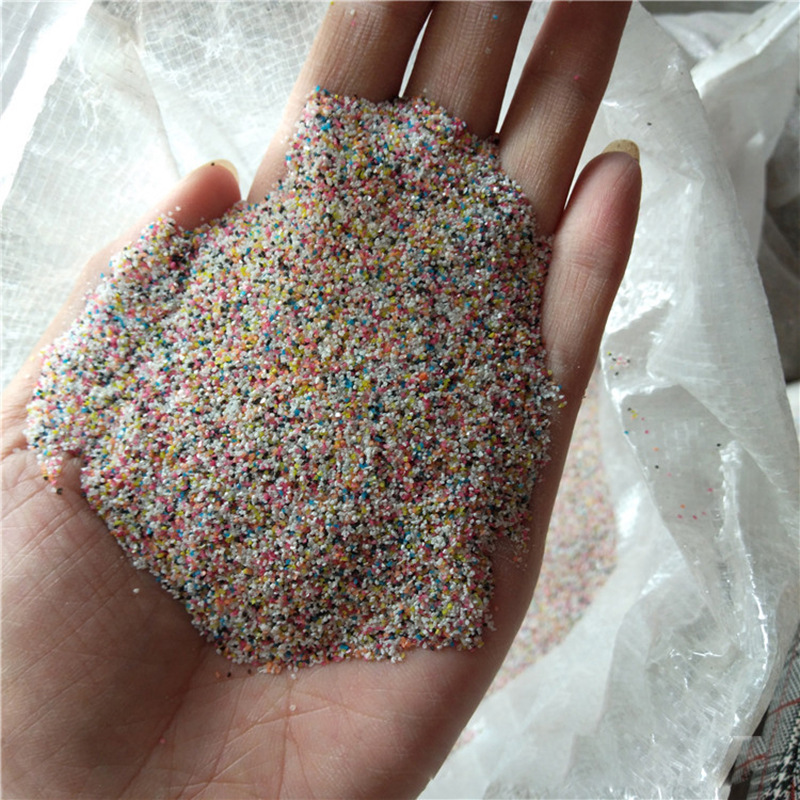 厂家直供彩色陶瓷水晶砂陶晶砂水槽砂水槽用烧结彩砂浴缸用圆粒砂