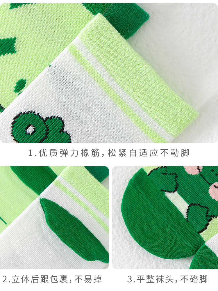 Children's Socks Wholesale Summer Mesh Cartoon Frog Baby Boy Short Socks Cute Puppy Girl Boat Socks 1-12 Years Old