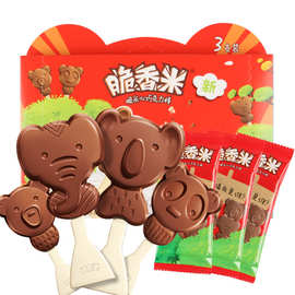 脆香米脆米心巧克力棒36g*2袋萌趣动物造型休闲食品零食by