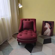 原创设计美式乡村卧室新古典贵妃椅美人靠欧式懒人沙发休闲躺椅