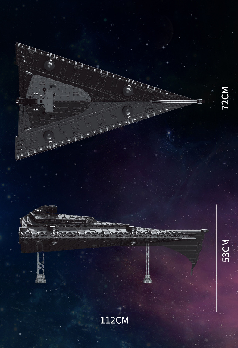 宇星21004日蚀级超级歼星舰星球大战积木成人高难度拼装模型玩具
