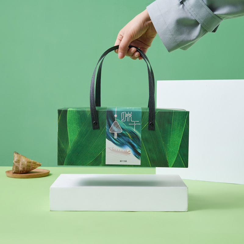 粽子包装盒礼盒端午手提盒伴手礼空盒子端午粽叶创意包装盒定logo