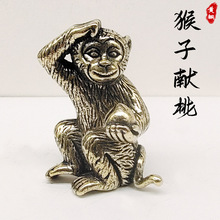 义乌厂家直销黄铜猴子摆件十二生肖创意手把玩件茶宠个性礼品批发