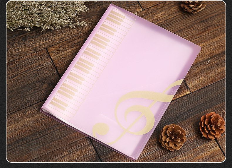 a4曲谱文件夹 资料夹 乐谱文件夹 五线谱夹 钢琴谱子夹 80页插页