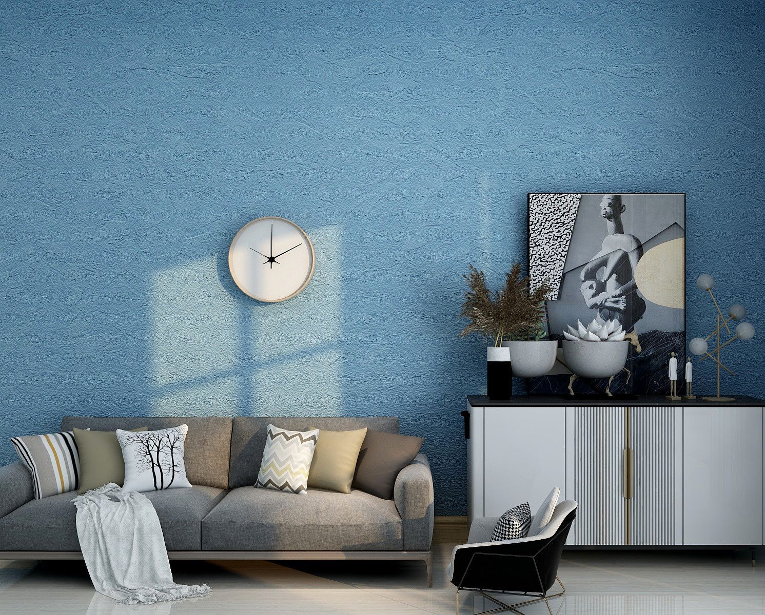 2021新款硅藻泥无缝墙布全屋电视背景壁布灰色主材墙衣美式彩泥