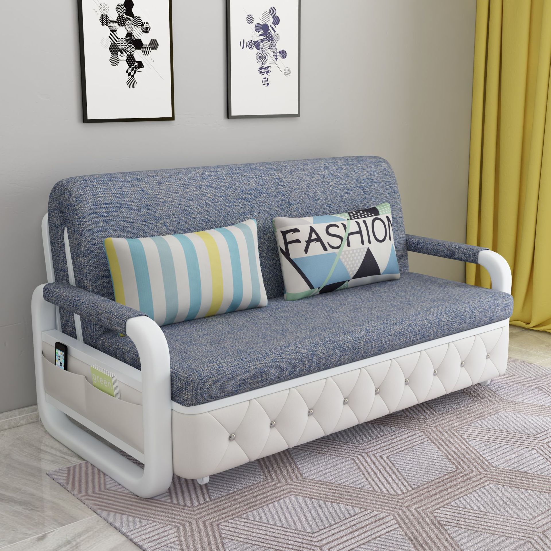 沙发床两用推拉可储物小户型客厅单双人1.5米1.8米可拆洗沙发床