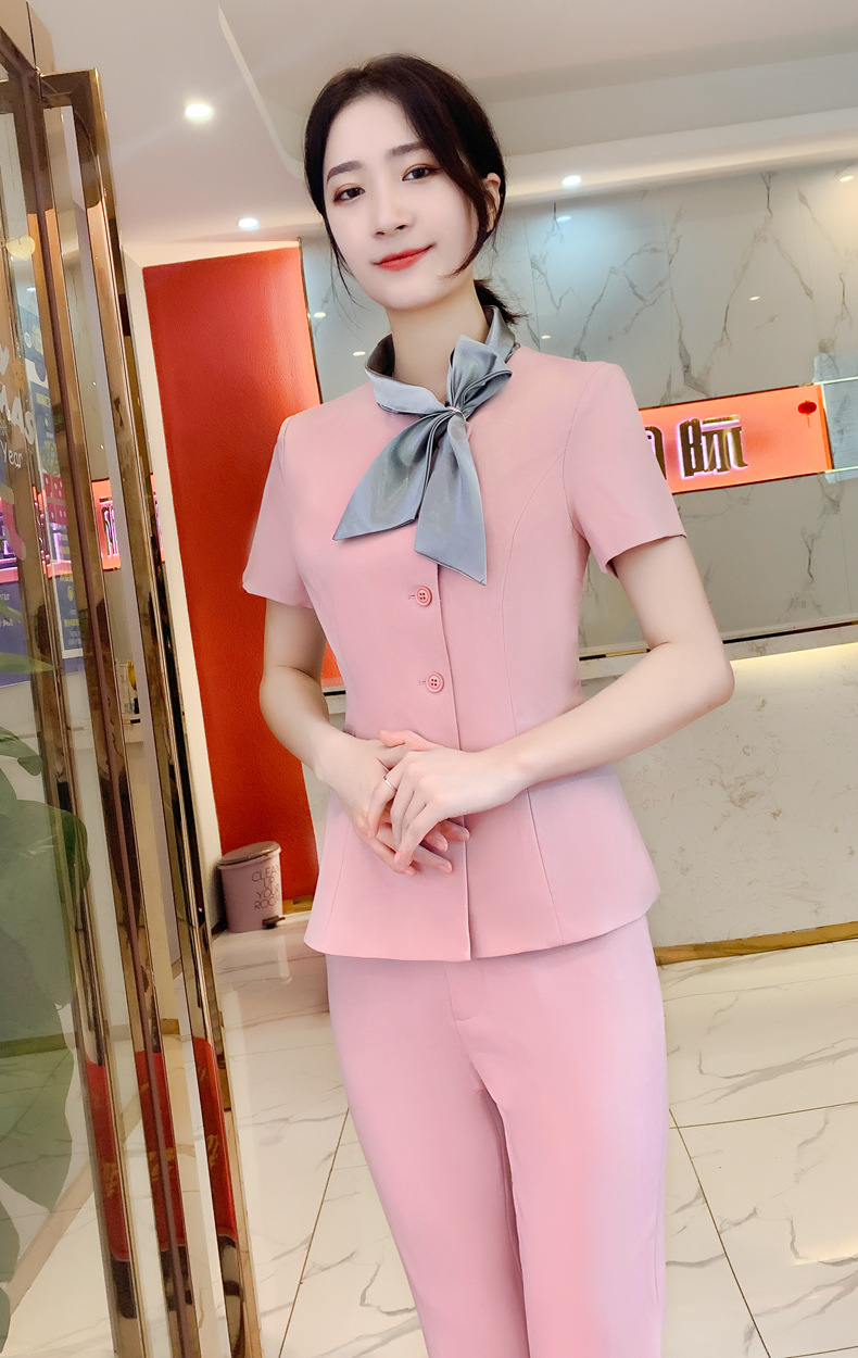 美容师工作服女足疗足浴沐足技师服足道美容院服务员春秋套装