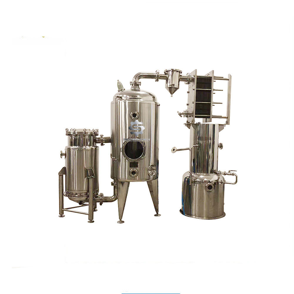用于物料浓缩的酒精蒸发器 酒精水单效浓缩器 糖浆浓缩器