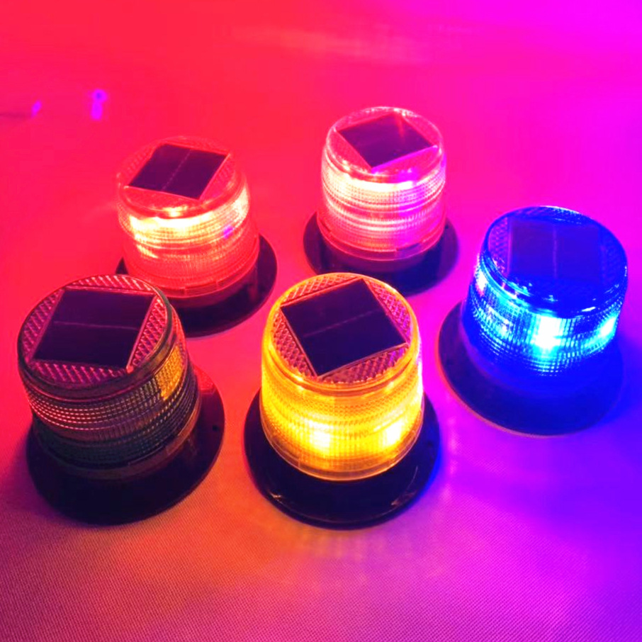 夜间强磁铁吸盘黄色闪光汽车太阳能警示爆闪灯led货车用车载警示